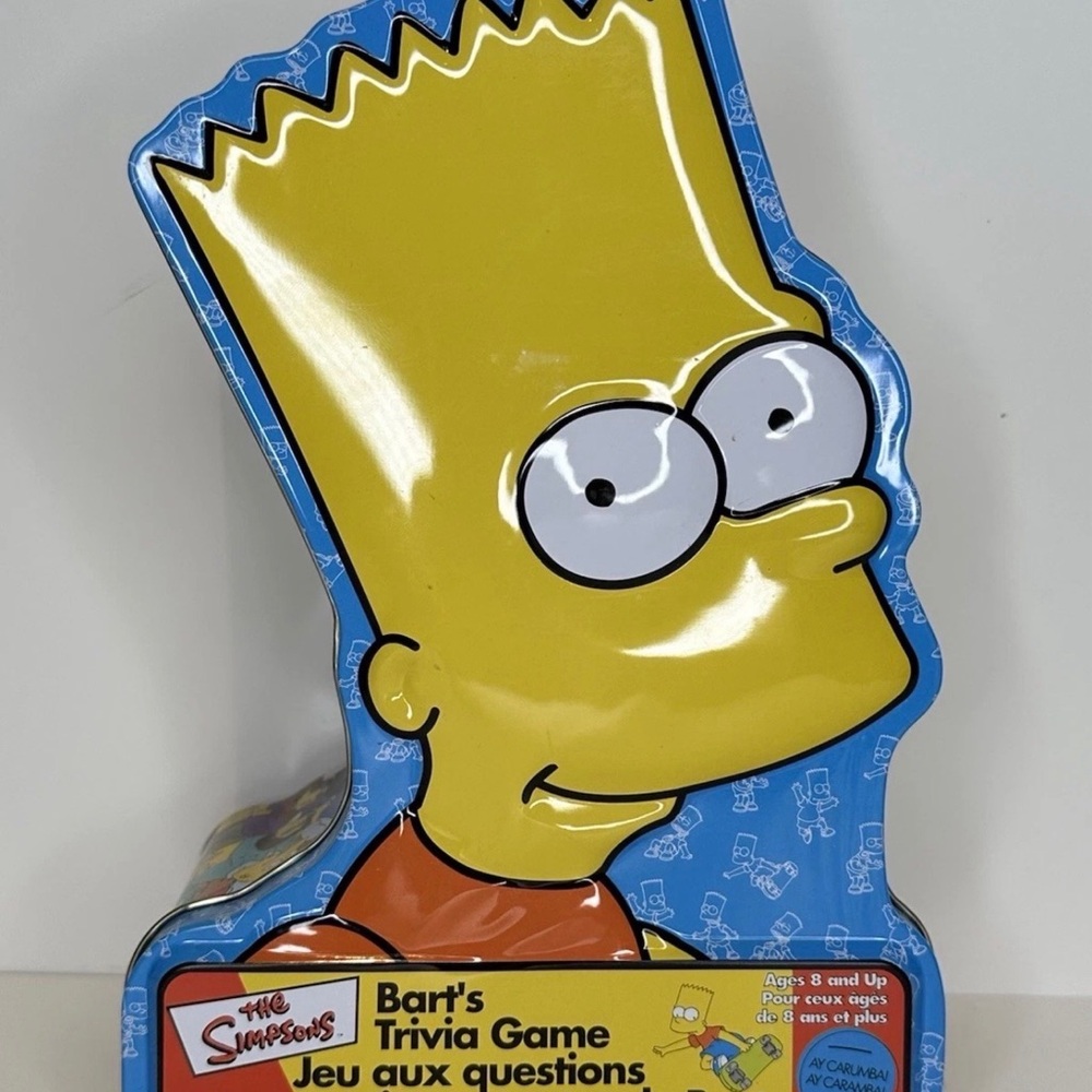 The Simpsons Bart’s Trivia Game Tin Complete Collectible Quiz Game